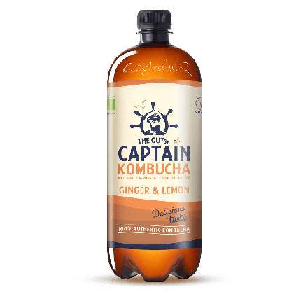 Ginger Lemon, 1 l, økologisk, Captain Kombucha