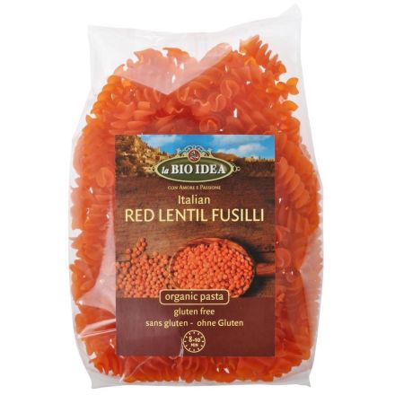 Fusilli/ røde linser, 250 g, økologisk, LaBioIdea