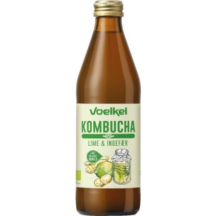 Kombucha lime & ingefær, 0,33l, økologisk, Voelkel