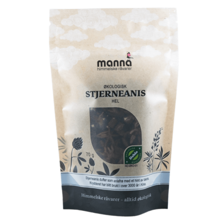 Stjerneanis, hel, 70 g, økologisk, Manna